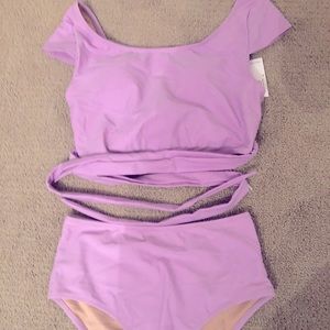 Lavender 2 piece swimsuit - new with tags